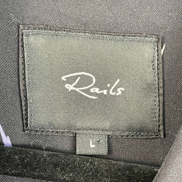 Rails Womens Large Black Multi Lightning Button Up Rocsi Shirt Long Sleeve Top - Picture 4 of 10